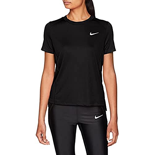 Nike Miler Short-Sleeve-932499 T-shirt damski czarny Schwarz (Black/Reflective Silver) X-S