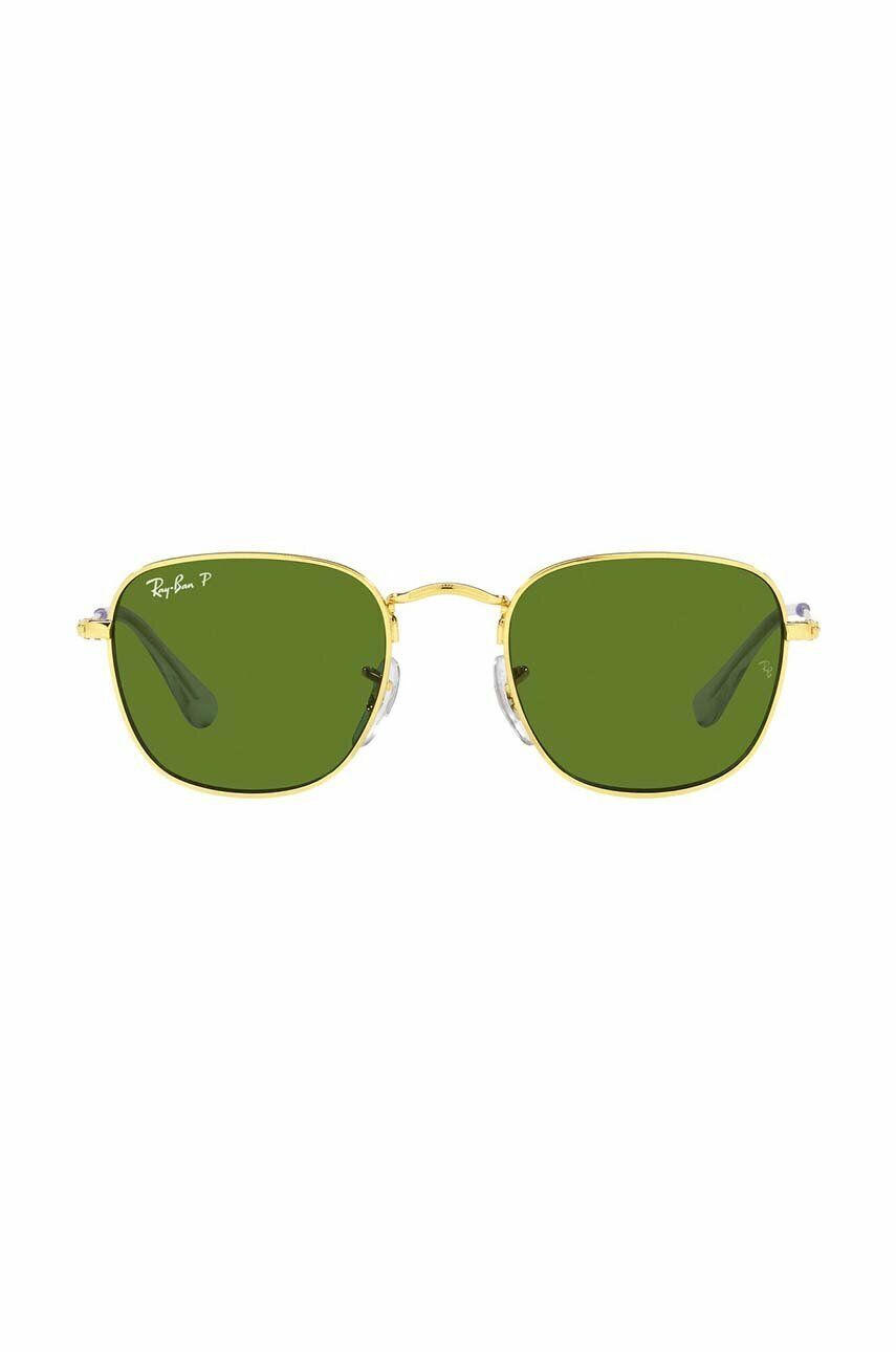 Ray-Ban okulary przeciwsłoneczne dziecięce Frank Kids kolor zielony 0RJ9557S-Polarized