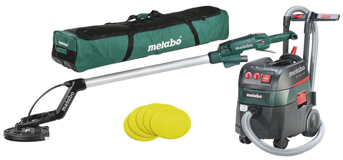 METABO SZLIFIERKA DO GIPSU / ŻYRAFA LSV 5-225  + ODKURZACZ  ASR 35 L ACP + 25 szt. KRĄŻKÓW