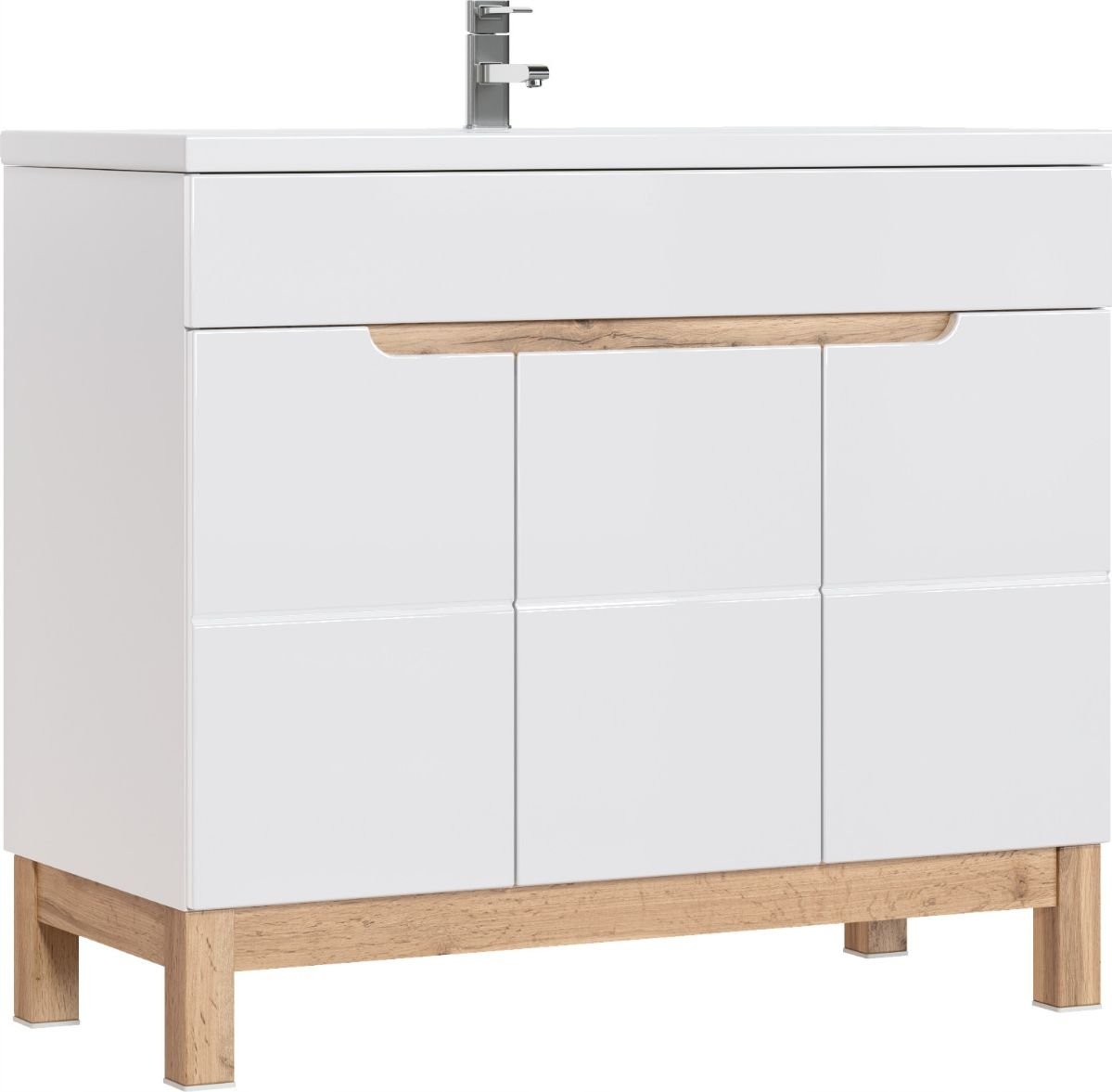 Szafka pod umywalkę 100 cm BALI WHITE 825 stojąca