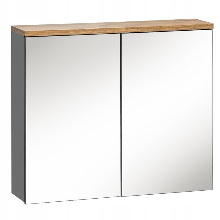 Szafka łazienkowa BALI GRAFIT 841 z lustrem 80 cm