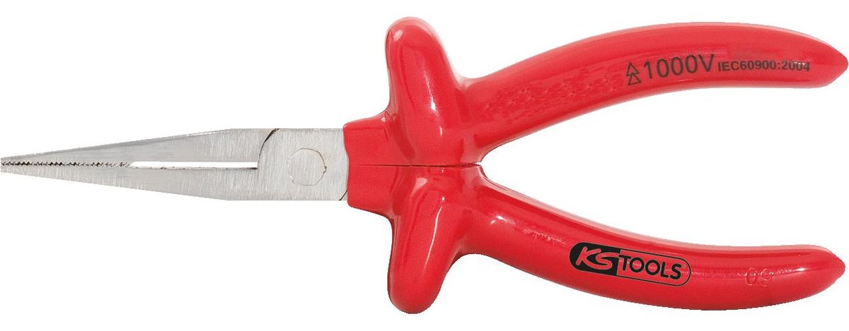 KS TOOLS 1000V Szczypce p?askie z d?ugimi szcz?kami,160mm