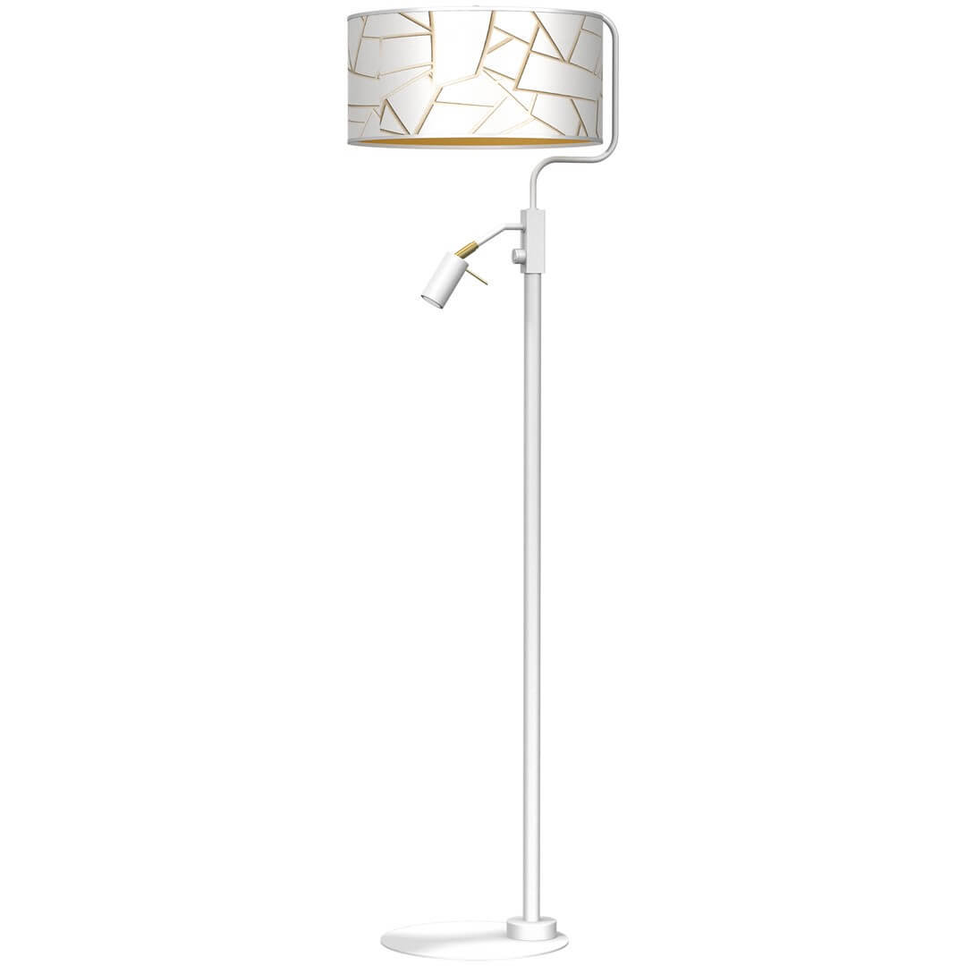 Milagro Lampa podłogowa ZIGGY WHITE White/Gold 1xE27 + 1x mini GU10 MLP7571