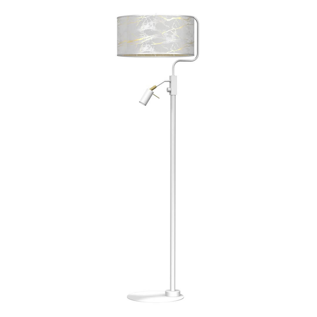 Milagro Lampa podłogowa SENSO White/Gold 1xE27 + 1x mini GU10 MLP7311