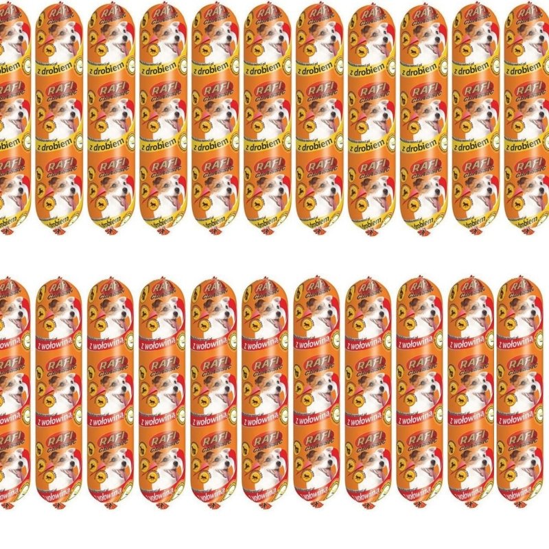 DOLINA NOTECI - RAFI ZESTAW baton wołowy i drobiowy dla psa 24 x 1kg