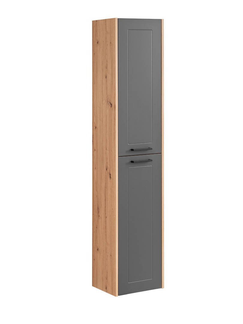 Comad Szafka łazienkowa MODUO MADERA GREY 800 35 cm szara/dąb słupek MADERA-GREY-800