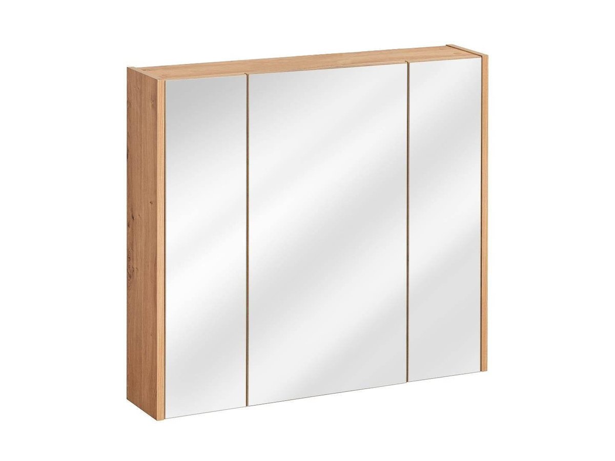 Comad Szafka łazienkowa MODUO MADERA GREY 841 80 cm dąb z lustrem wisząca z podświetleniem MADERA-GREY-841