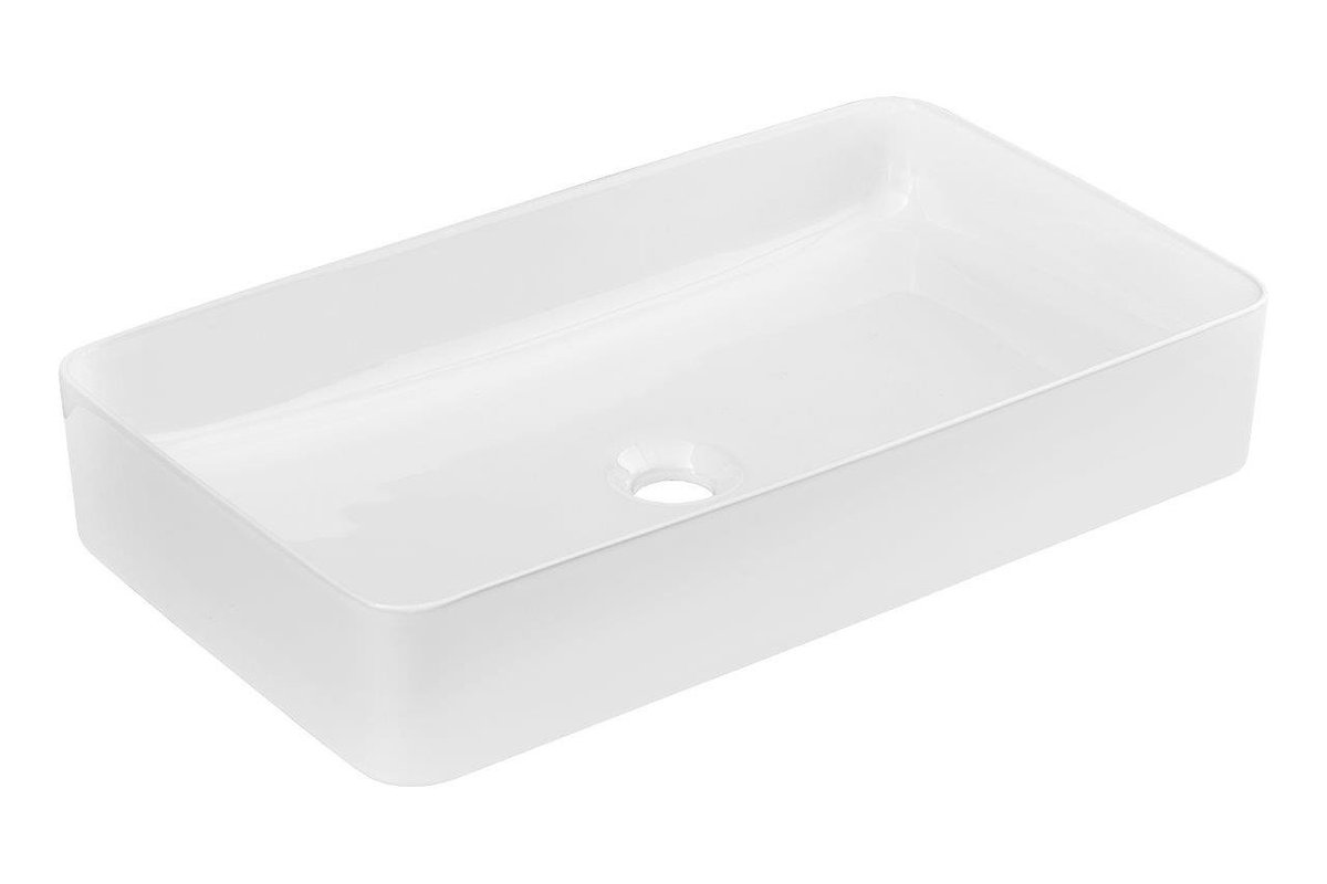 Comad Slim 2 umywalka 61x34 cm nablatowa prostokątna biały połysk UM-6275SLIM60WHITEDP