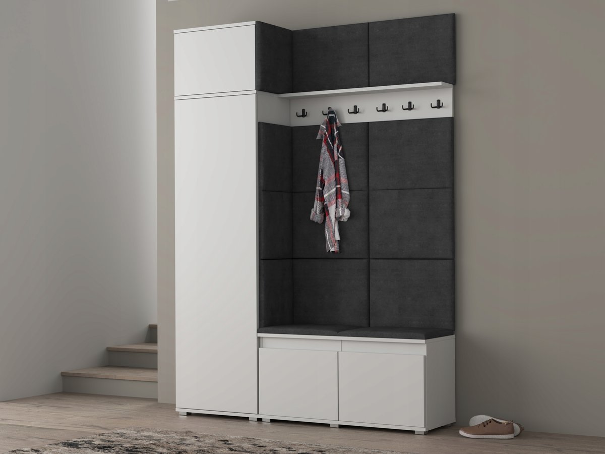 Garderoba z nadstawką panele NEVADA 154 BIAŁA