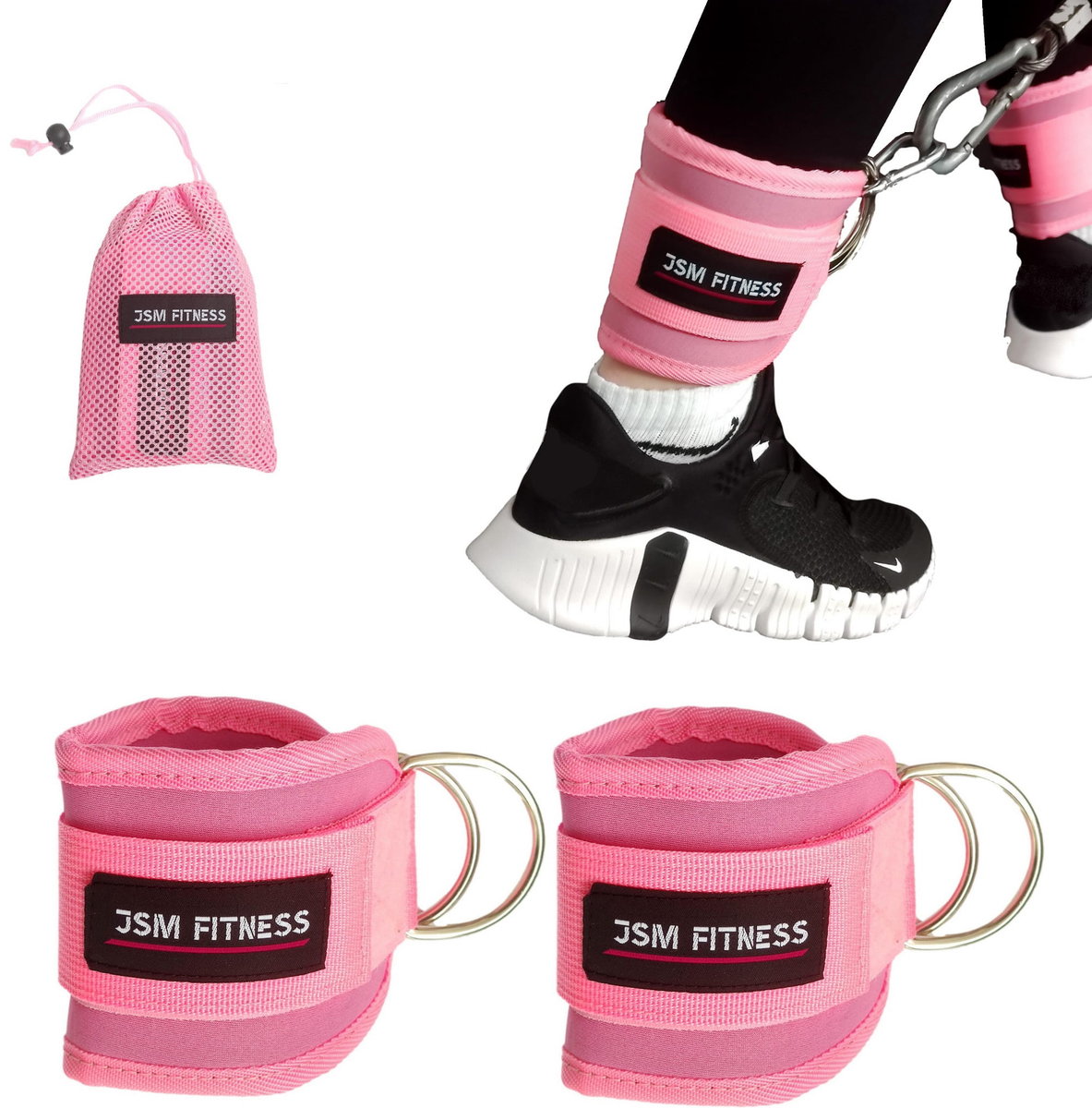 Pink ankle cuffs (Uchwyty na kostki różowe)