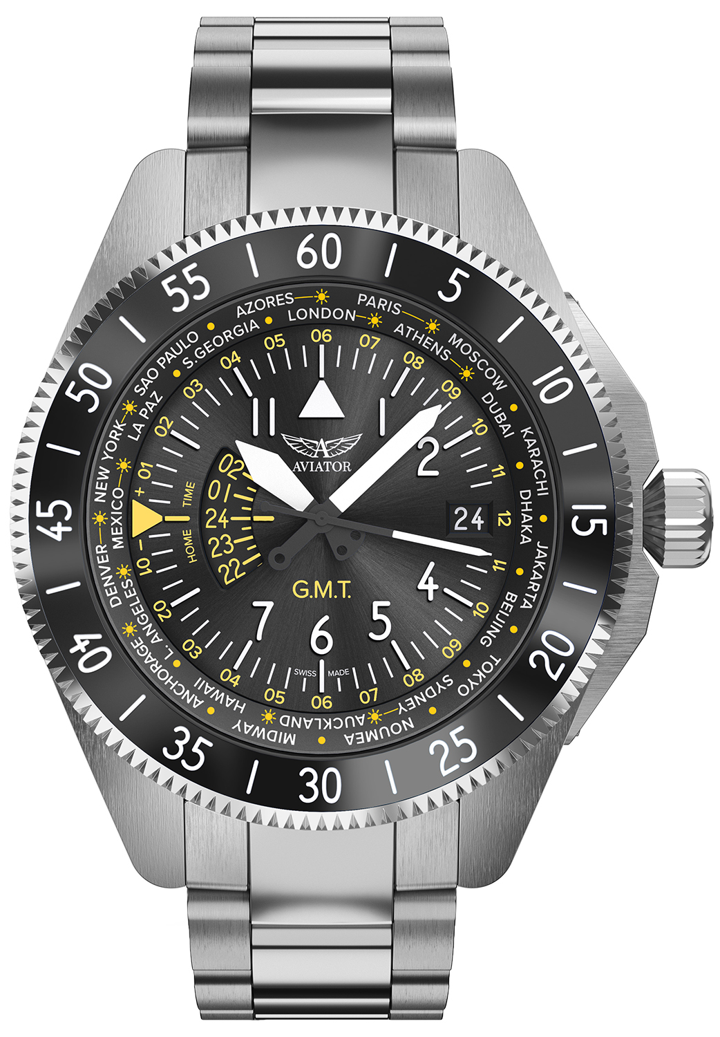 Zegarek Aviator V.1.37.0.307.5 AIRACOBRA GMT