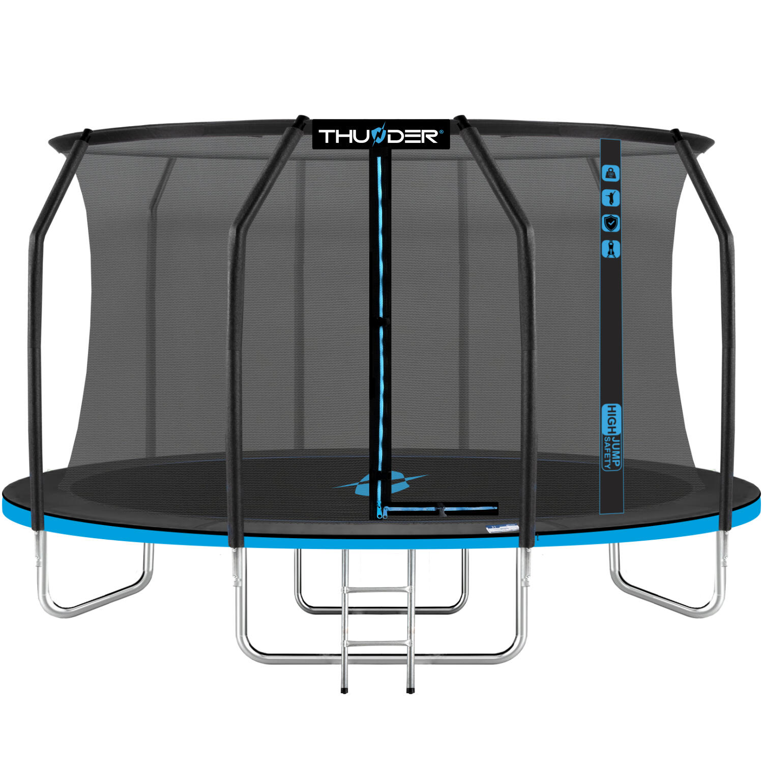 Trampolina ogrodowa dla dzieci Thunder Inside Elite 14FT Blue