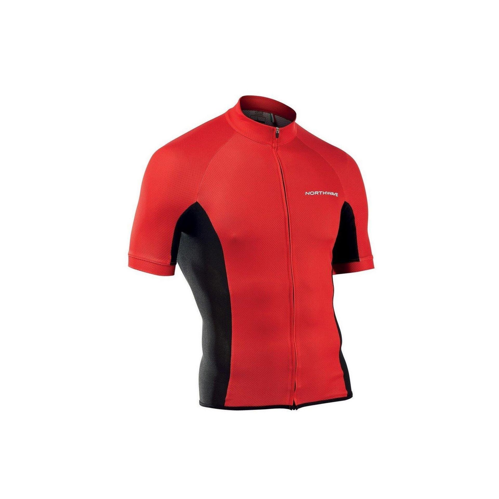 Koszulka rowerowa NORTHWAVE FORCE FULL ZIP Jersey czerwona