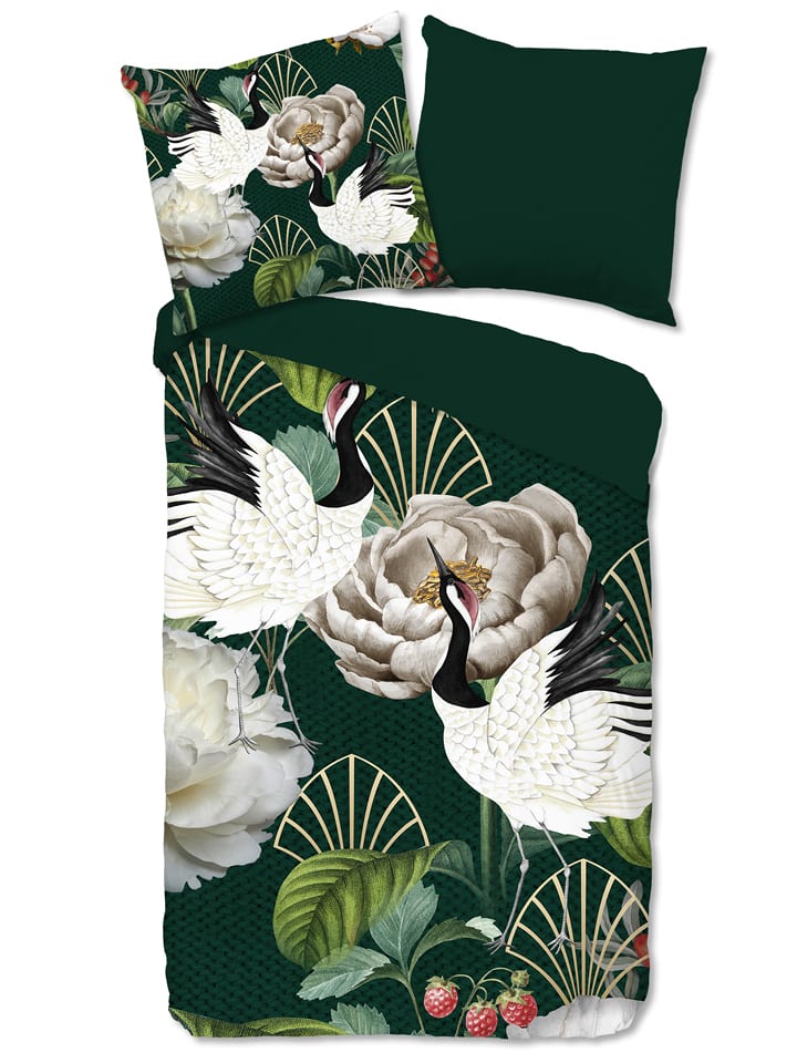 Good Morning Komplet pościeli w kolorze ciemnozielonym
