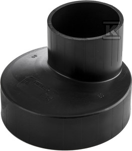 Redukcja PEHD 90x63mm S12.5 ekscentryczna, kolor czarny, QS (Quick Stream)