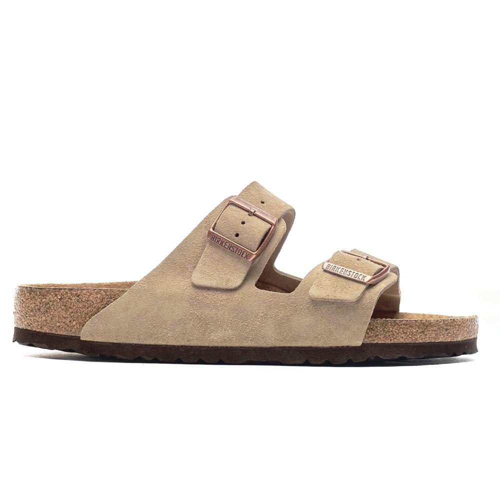 Klapki damskie Birkenstock Arizona SFB Suede Taupe 951303 41