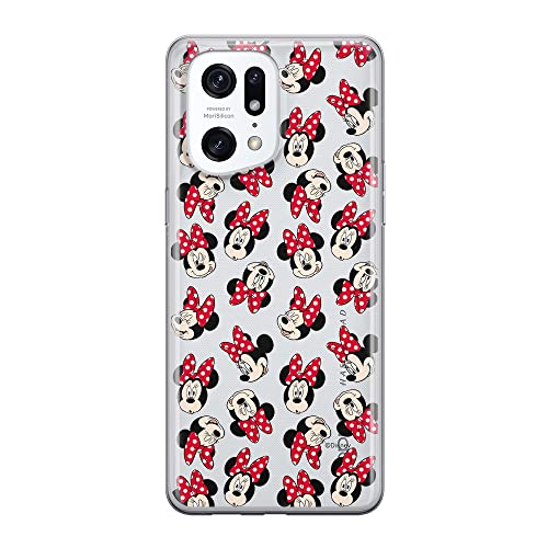 ERT GROUP etui na telefon Oppo FIND X5 PRO, case oryginalny i oficjalnie licencjonowany przez Disney, wzór Minnie 001, optymalnie dopasowane, plecki z TPU częściowo przeźroczyste