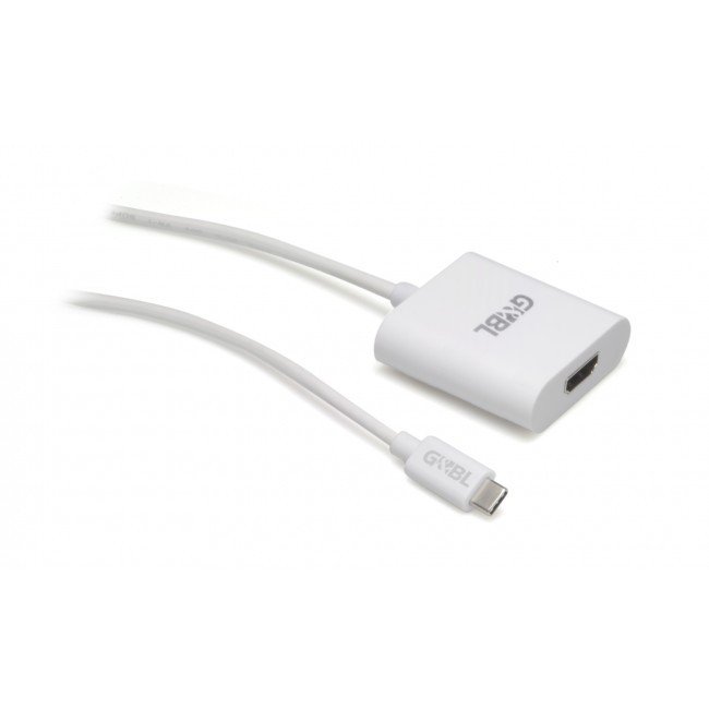 G&BL G&BL Adapter USB C męski/HDMI żeński biały 0.2m blister 3805