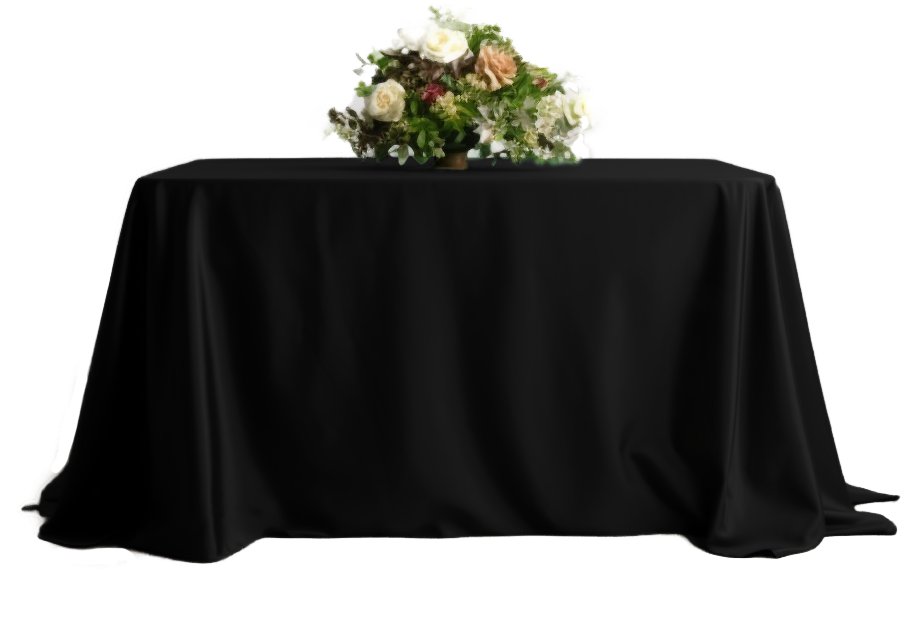 obrus stół 230x230cm wesele bankiet klasyczny obrus CZARNY stół 230x230cm
