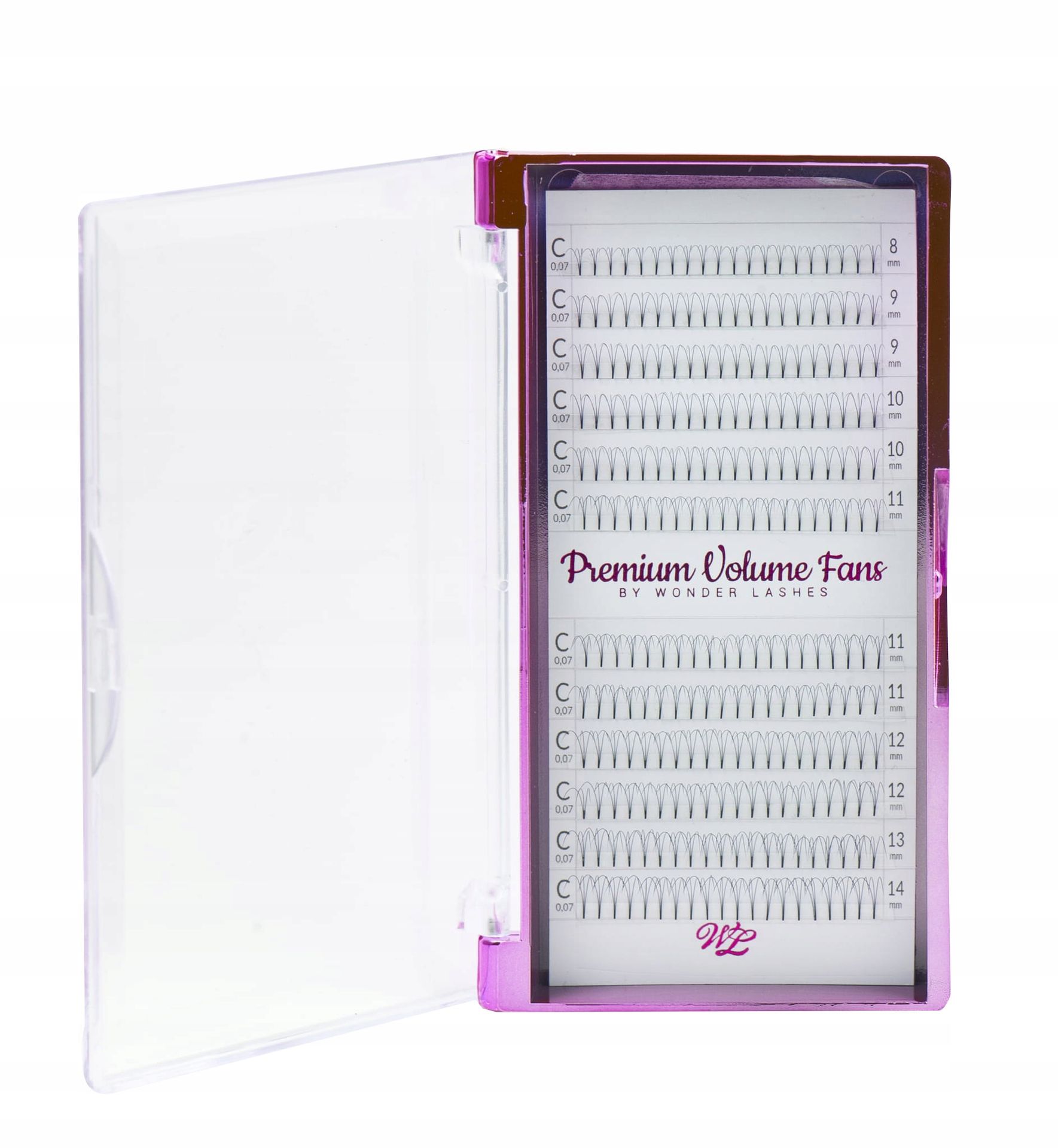 Wonder Lashes Rzęsy Premium 3D Volume Fans D, MIXm