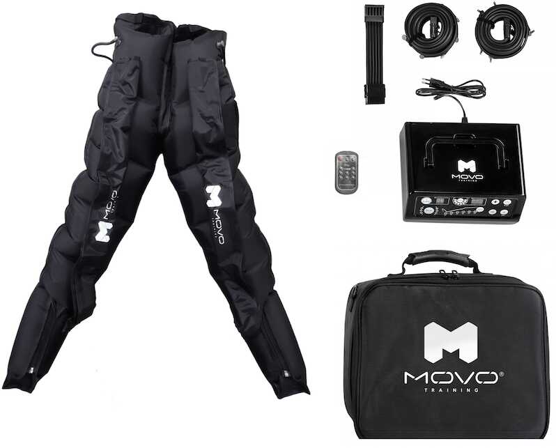 Zestaw 6-komorowy do presoterapii - długie spodnie kompresyjne do masażu uciskowego i drenażu limfatycznego - szybsza regeneracja, niwelowanie obrzękó