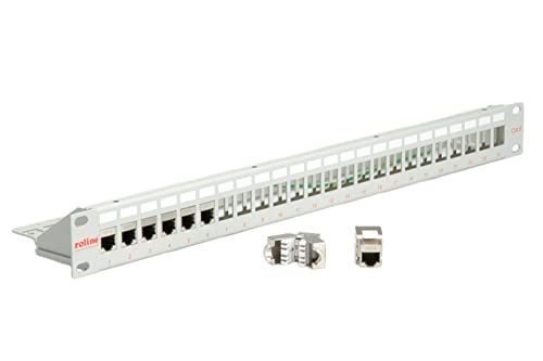 Keystone Roline ROLINE 19Zoll Patchpanel 24Port Cat6 screened lightgrey without module 26.11.0359