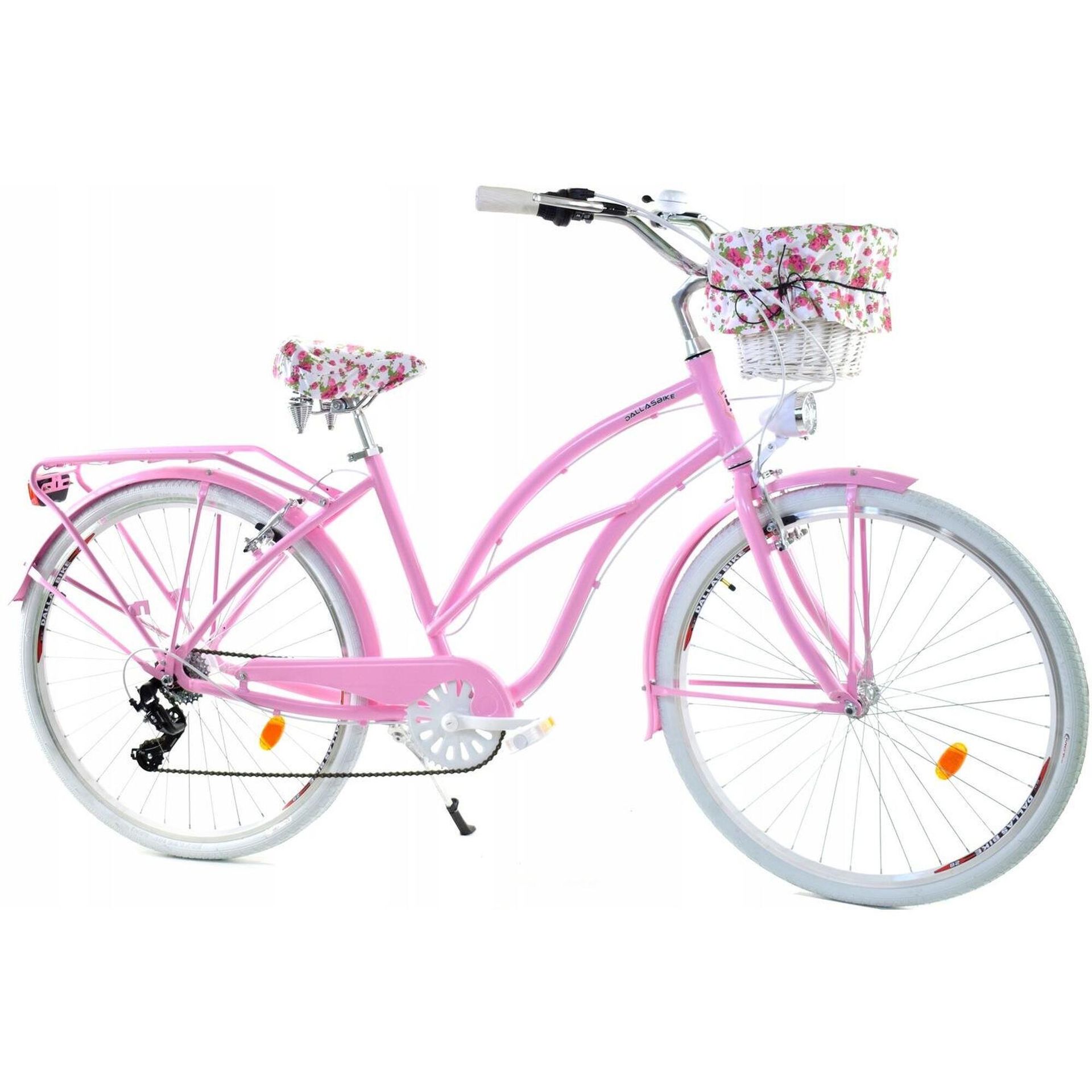 Dallas Bike Cruiser 7spd Alu 28 cali Damski Różowy