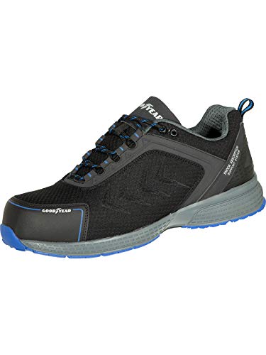 Goodyear Męskie buty ochronne, bez metalu, lekka podeszwa środkowa i odzież robocza, czarny - czarny - 42 EU