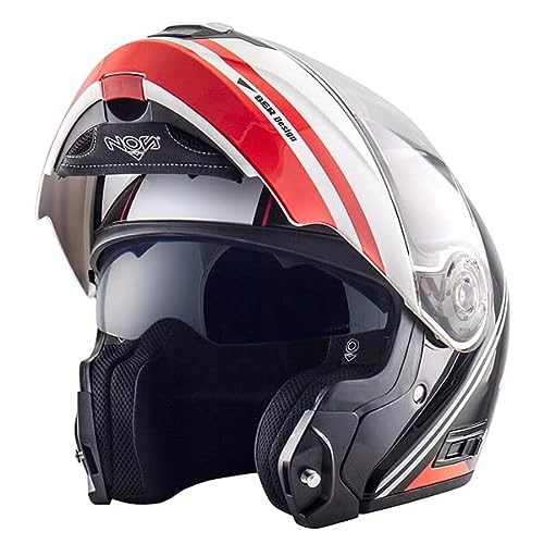 KASK MOTOCYKLOWY NOS NS-8, XS, FLIP UP DYNAMIC RED