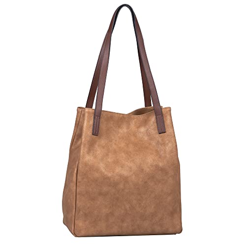 TOM TAILOR Damska torba do noszenia Arona Glitter, koniak, L, Nowoczesny