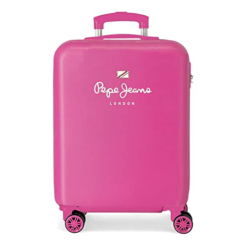 Pepe Jeans Księżyc Walizka kabinowa Różowy 38x55x20 cms Twarde ABS Zamknięcie szyfrowe boczne 35L 2 kg 4 koła Bagaż ręczny, Różowy, Talla única, Walizka kabinowa