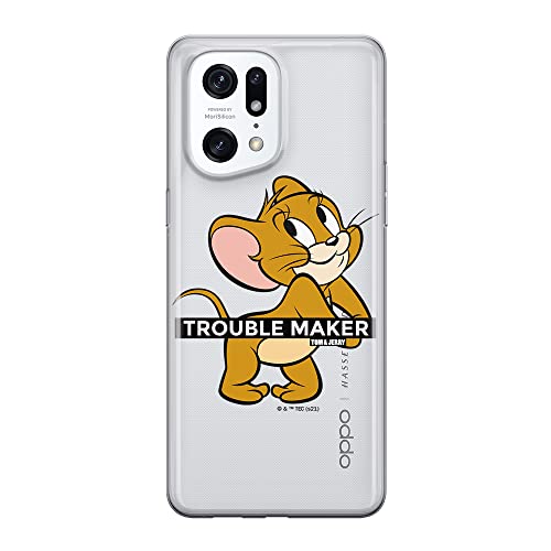 ERT GROUP etui na telefon Oppo FIND X5 PRO, case oryginalny i oficjalnie licencjonowany przez Tom & Jerry, wzór 012, optymalnie dopasowane, plecki z TPU częściowo przeźroczyste