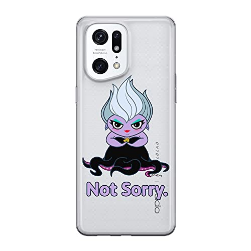 ERT GROUP etui na telefon Oppo FIND X5 PRO, case oryginalny i oficjalnie licencjonowany przez Disney, wzór Ursula 004, optymalnie dopasowane, plecki z TPU częściowo przeźroczyste