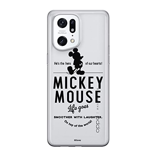ERT GROUP etui na telefon Oppo FIND X5 PRO, case oryginalny i oficjalnie licencjonowany przez Disney, wzór Mickey 014, optymalnie dopasowane, plecki z TPU częściowo przeźroczyste