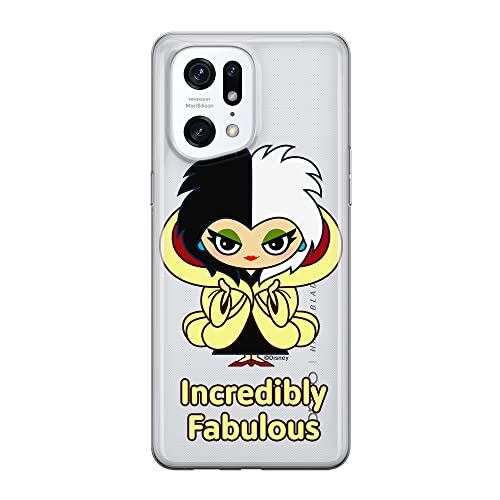 ERT GROUP etui na telefon Oppo FIND X5 PRO, case oryginalny i oficjalnie licencjonowany przez Disney, wzór Cruella 006, optymalnie dopasowane, plecki z TPU częściowo przeźroczyste