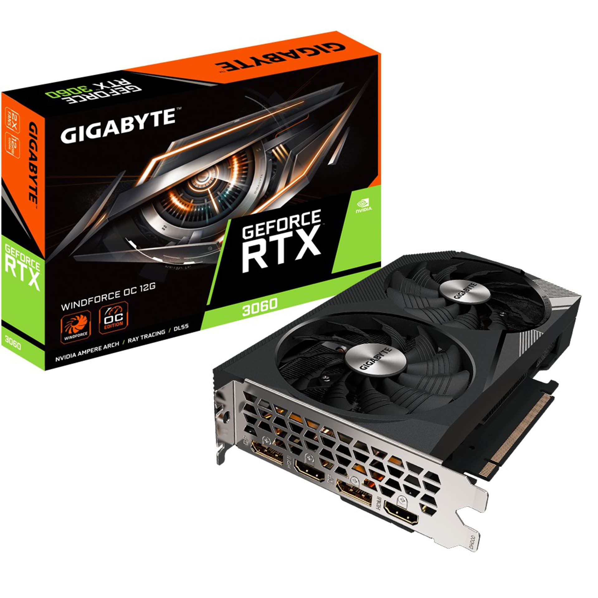 Gigabyte GeForce RTX 3060 Windforce OC 2.0 12 GB GDDR6 GV-N3060WF2OC-12GD 2.0