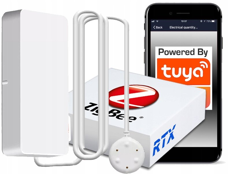 Czujnik Sensor Wody Zalania Sonda Aa Zigbee Tuya