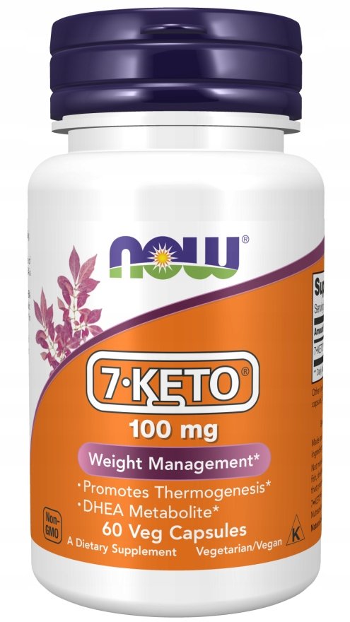 Now Foods, Now 7-keto 100mg Dhea Obniża Kortyzol, 60 Kaps.