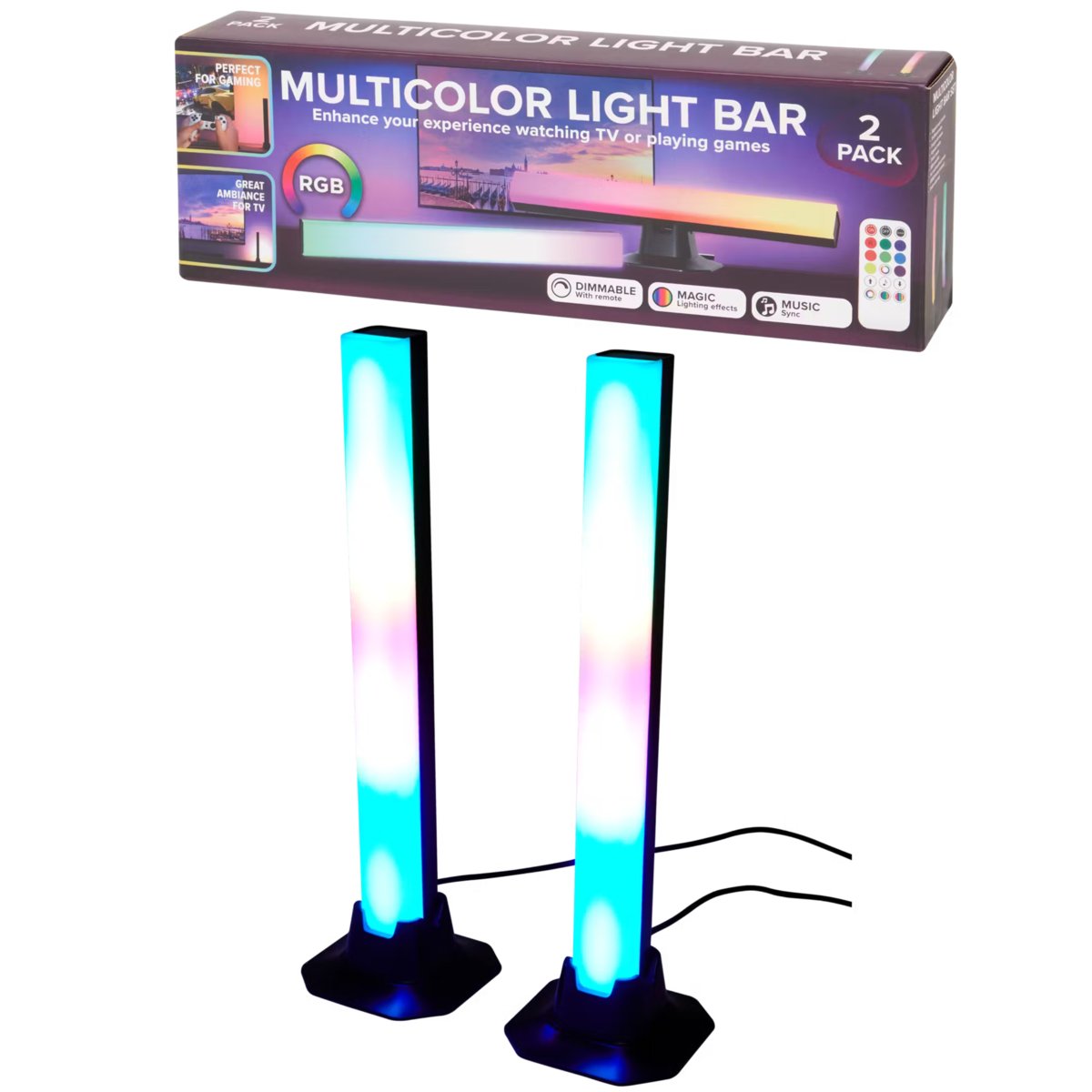 ŚWIETLNE SŁUPKI PASKI RGB WIELOKOLOROWE