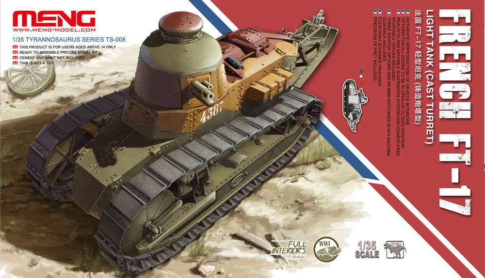FT-17 Light Tank (Cast Turret) 1:35 Meng TS-008