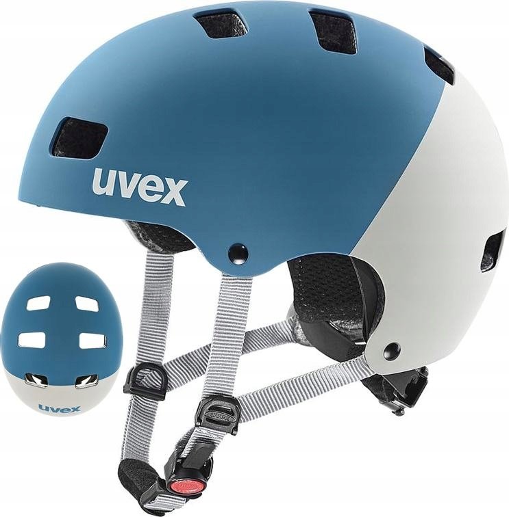 UVEX Kid 3 CC Helmet Kids, niebieski/szary 55-58cm 2022 Kaski dla dzieci S4149721317