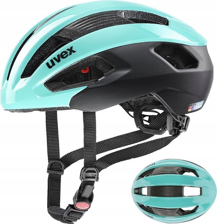 UVEX Rise CC Helmet, turkusowy/czarny 52-56cm 2022 Kaski szosowe S4100900215