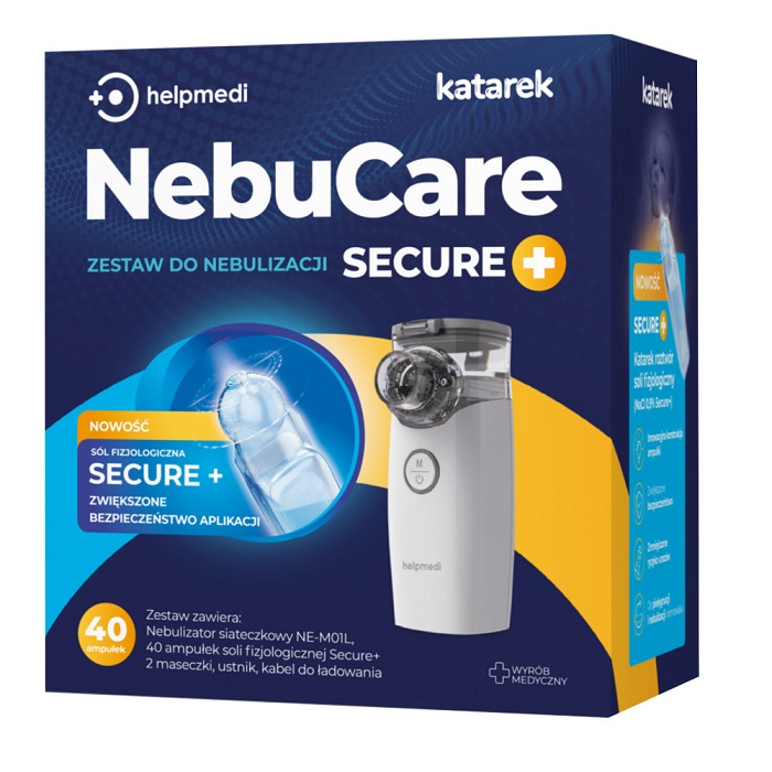 HelpMedi Katarek NebuCare Secure+ Zestaw Do Nebulizacji 1 Sztuka