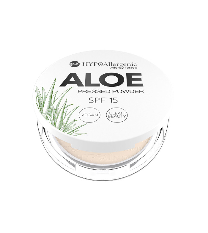 Bell HYPOAllergenic Aloe Pressed Powder SPF 15 03, hypoalergiczny puder matująco-ochronny do twarzy z SPF 15, 5g