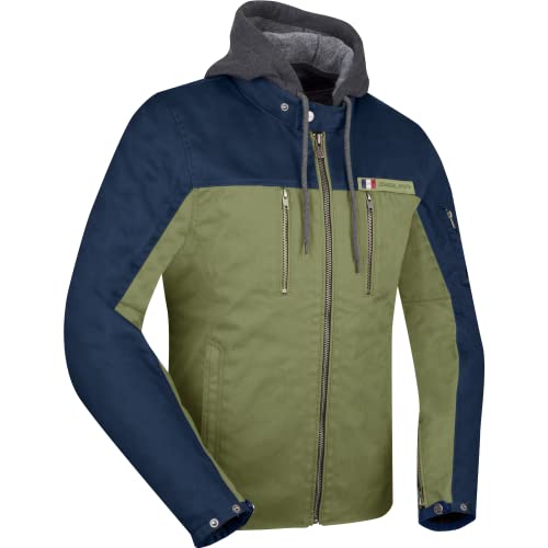 Segura, Męska kurtka motocyklowa Presto khaki-granatowa, 4XL