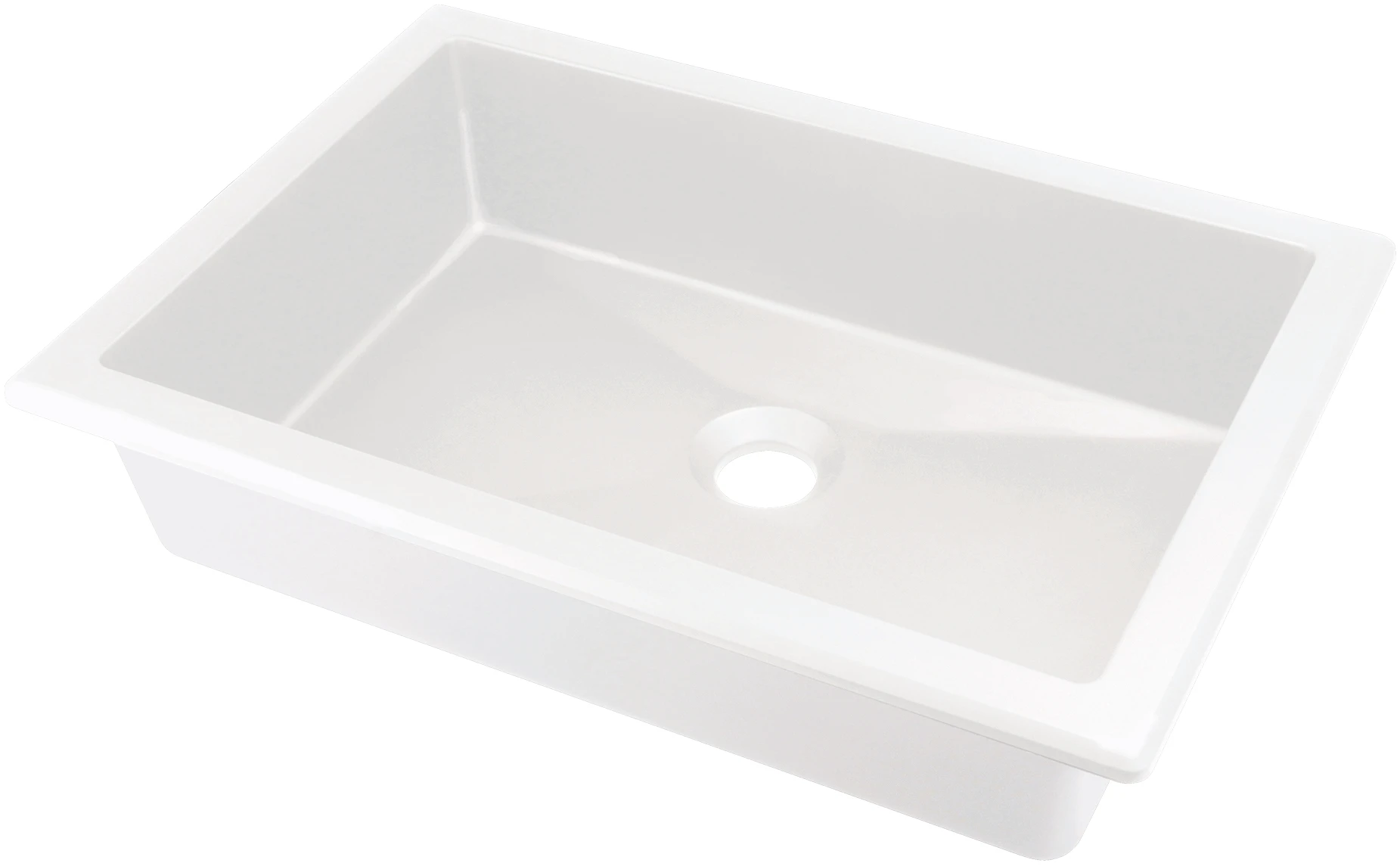 DEANTE CQR AU5U CORREO Umywalka granitowa podblatowa/wpuszczana - 50x35cm Alabaster