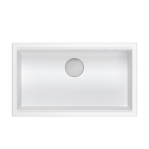 QUADRON Zlewozmywak (76x44) DASH 110 biały, elementy stalowe HQD7644U1_BS_U