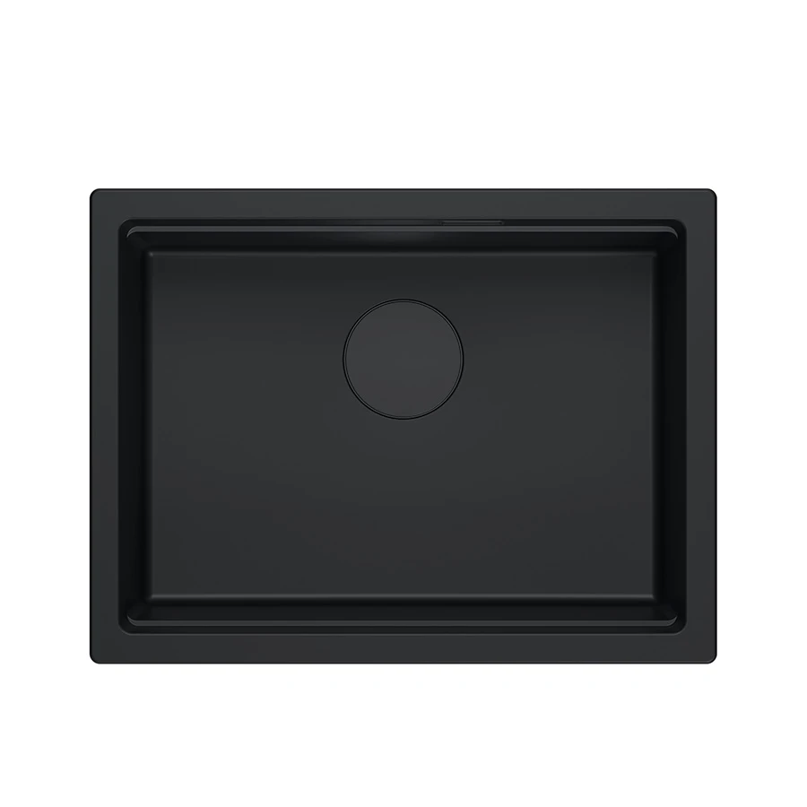 JOSH 110 GraniteQ zlewozmywak pure carbon 59,5x45,1x21,5 cm 1-komorowy podwieszany z syfonem manualnym pure carbon