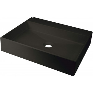 DEANTE CQR NU5S CORREO Umywalka granitowa stawiana na blat - 500x400 mm Nero