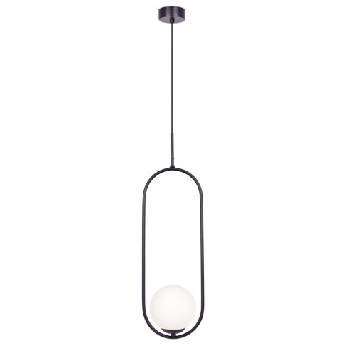 Wisząca lampa elipsa z białym kloszem T5-Z53